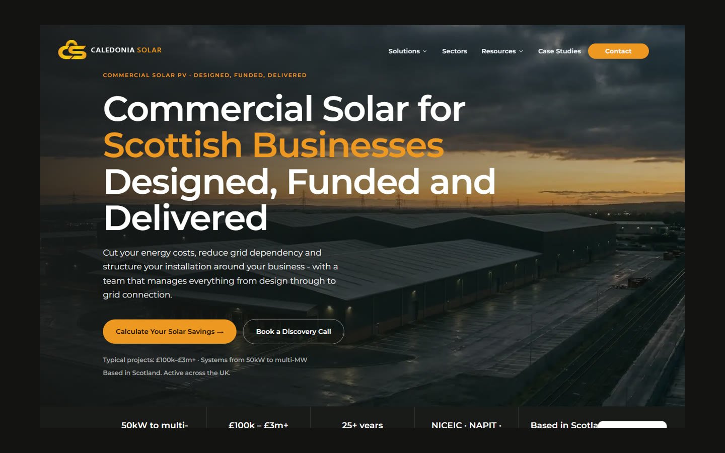 Caledonia Solar interface