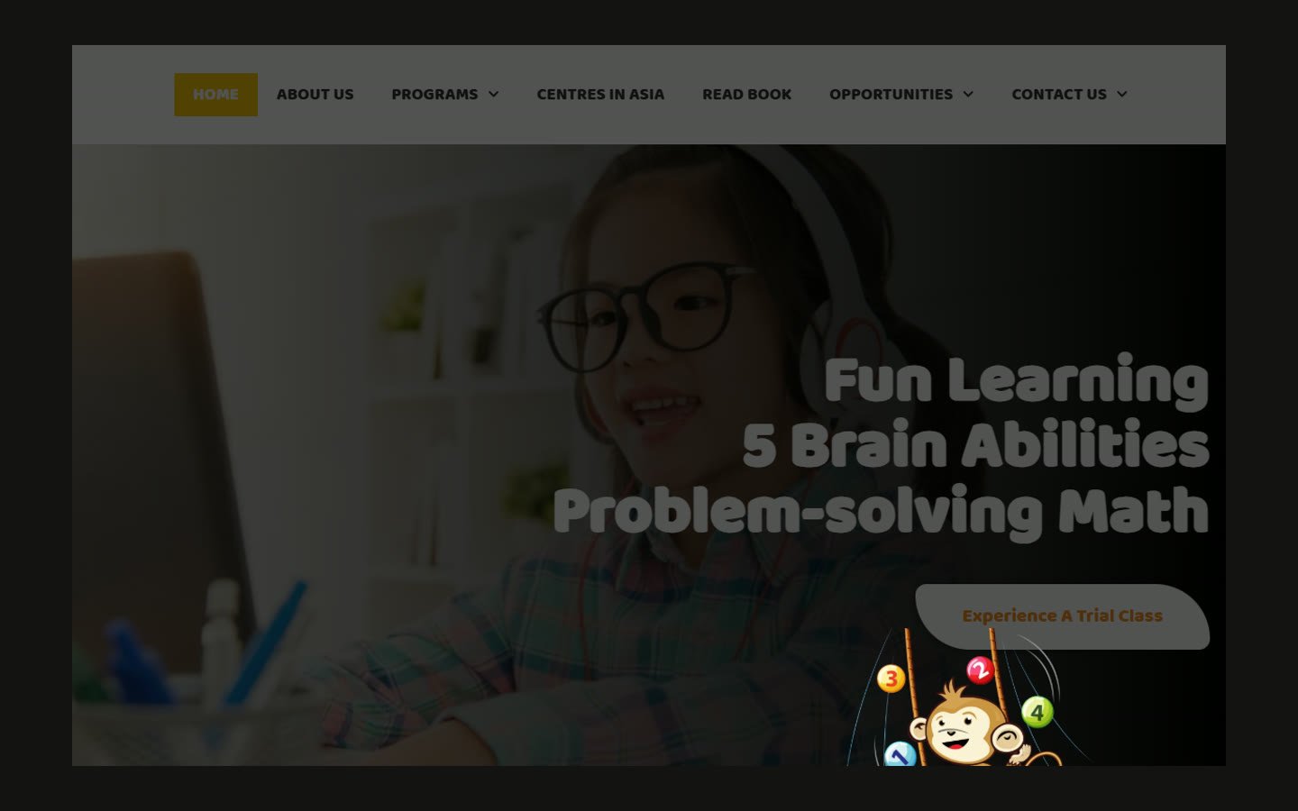 Math Monkey Asia interface
