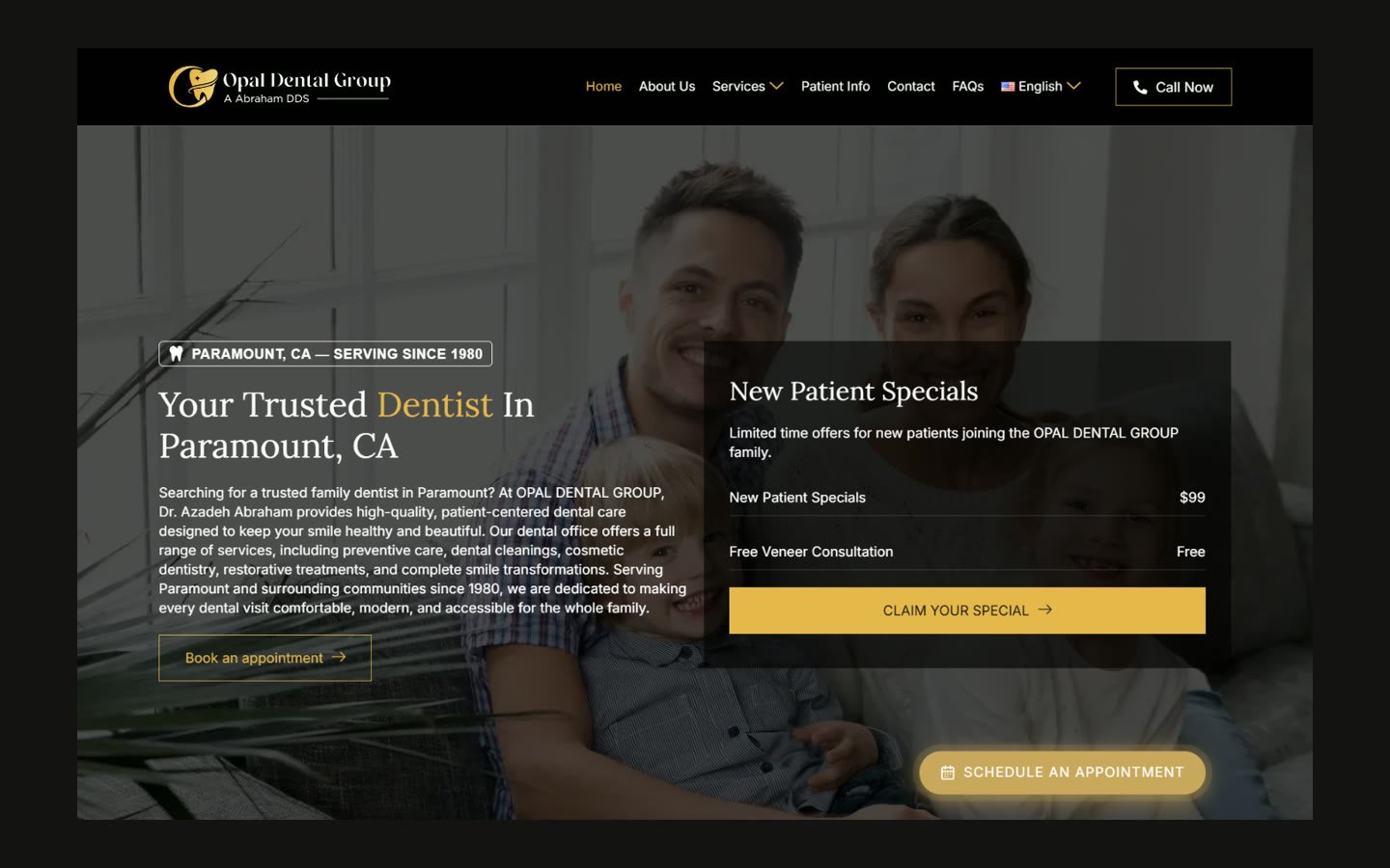 OPAL Dental Group interface