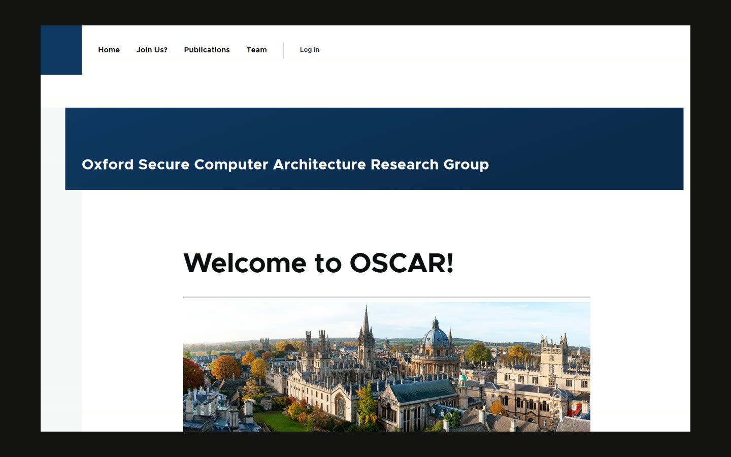 OSCAR, University of Oxford interface
